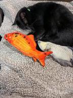 img 1 attached to Interactive Floppy Fish Cat Toy - Realistic Moving Fish Toy For Cats With Catnip - Electric Dancing Wiggle Kicker Fish - Funny Flipping Catfish Toy (One Pack, Catfish) review by Bob Berry