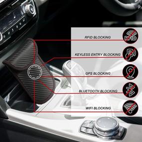 img 1 attached to 🔒 4-Pack Faraday Key Fob Bags: Signal Blocking RFID Protector Pouches for Car Keys