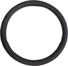 img 3 attached to Steering Wheel Cover Black Stitching