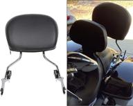 🏍️ chrome detachable sissy bar with backrest pad for harley touring 09-up 2009-2022 (includes docking hardware) логотип