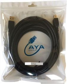 img 1 attached to AYA 15Ft (15 Feet) USB 3.0 SuperSpeed Male A To Female A Extension Cable Gold Plated Black
