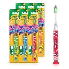 img 4 attached to GUM Crayola Toothbrush Collection in Assorted Colors