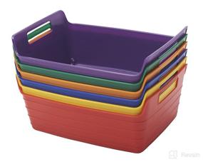 img 4 attached to 🗄️ ECR4Kids ELR-20516-AS Assorted Small Bendi-Bins: Stackable Toy Storage in Vibrant Colors (6-Pack)