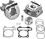 🛵 gy6 180cc cylinder head upgrade rebuilt kit - valves, 61mm big bore, piston and ring assy for 152qmi, 157qmj engine - chinese scooter moped atv go kart quad логотип