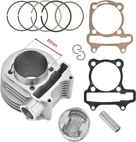 img 3 attached to 🛵 GY6 180cc Cylinder Head Upgrade Rebuilt Kit - Valves, 61mm Big Bore, Piston and Ring Assy for 152QMI, 157QMJ Engine - Chinese Scooter Moped ATV Go Kart Quad