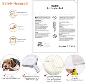 img 1 attached to 🐾 Bestio Pet Heating Pad: MET Certified Electric Heated Pad for Large Dogs, Cats - Even Constant Temperature, Chew Resistant Cord, Waterproof Design