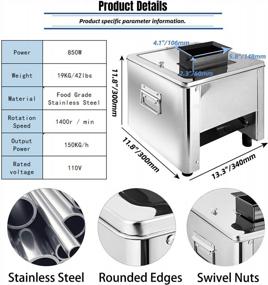 img 3 attached to 15MM Electric Meat Slicer Machine Commercial Stainless Steel Desktop Pork, Lamb, Beef And Other Meats CE Approved