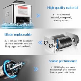 img 1 attached to 15MM Electric Meat Slicer Machine Commercial Stainless Steel Desktop Pork, Lamb, Beef And Other Meats CE Approved