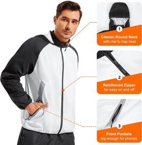 img 3 attached to Stylish And Comfortable Women'S Sauna Suit For Sweating And Workout – Wonderience Sweat Jacket With Long Sleeves And Fashionable Hoodie