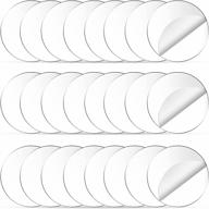 clear and sturdy 3 inch acrylic circles - 24 pack, ideal for diy crafts and home decor logo
