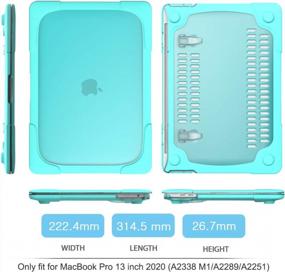 img 3 attached to Batianda For MacBook Pro 13 Case 2020 2022 Release (A2338 M1 M2 Chip /A2289/A2251), Heavy Duty Hard Shell Cover With Kickstand Shockproof Function For New MacBook Pro 13-Inch Touch Bar, Mint Green