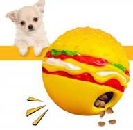 esalink интерактивные игрушки для собак мяч для щенков и маленьких/средних собак - пищащие жевательные игрушки, шарик для дозирования лакомства, прочный качающийся мячик для чистки зубов и дрессировки логотип