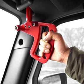 img 1 attached to 🚗 Пара новых стильных красных передних ручек для Jeep Wrangler JK JKU и Unlimited Rubicon Sahara Sports 2007-2018