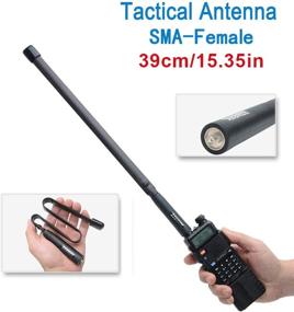 img 3 attached to 📡 ABBREE Dual Band VHF/UHF High Gain Soft Whip Antenna Baofeng UV-5R Antenna Long Range for Baofeng UV-5R UV-82 BF-F8HP Two Way Radio (15.35in), SMA-Female.