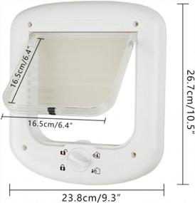 img 3 attached to PAWISE Interior And Exterior Cat Door With Four-Way Locking Flap, Ideal For Cats And Small Dogs