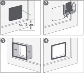 img 1 attached to PAWISE Interior And Exterior Cat Door With Four-Way Locking Flap, Ideal For Cats And Small Dogs