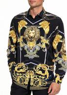 🎅 kevamolly baroque designer christmas patchwork men's shirts – ideal for style and festive attire logo