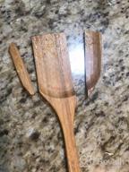 img 1 attached to Upgrade Your Cooking Game With ZZQ'S Bamboo Spatula Set - Perfect For Non Stick Cookware - Pack Of 2 review by Bryan Maignan