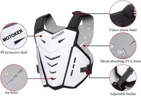 img 2 attached to 🏍️ Adult & Youth Motocross Chest Protector Vest for Dirt Bike Racing - MOTOKER Back Protector for Motorcycle Racing (White)