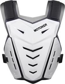 img 4 attached to 🏍️ Adult & Youth Motocross Chest Protector Vest for Dirt Bike Racing - MOTOKER Back Protector for Motorcycle Racing (White)