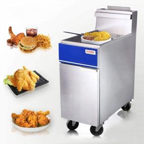 img 3 attached to Efficient & High Capacity Commercial Deep Fryer - Natural Gas 4 Tube Floor Fryer With 2 Baskets Ideal For Restaurant French Fries - Kitma Kitchen Equipment, 136,000 BTU/H