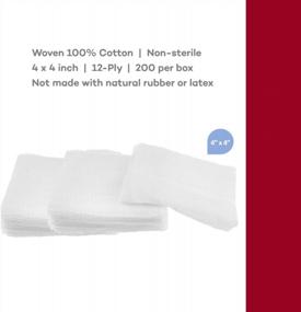 img 1 attached to Dealmed Gauze Sponges - 200 Count, 12-Ply, 4" X 4" Woven Gauze Pads, Absorbent Non-Sterile Gauze Sponges, Wound Care Product For First Aid Kit And Medical Facilities