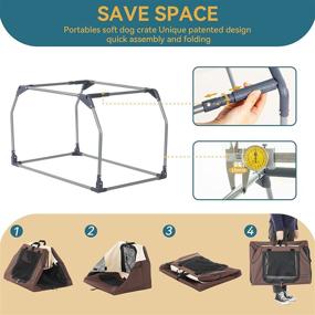 img 2 attached to 🐾 Petsfit Portable Soft Collapsible Dog Crate: Ideal Travel Kennel for Pets - Indoor and Outdoor Use"