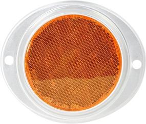 img 2 attached to 🚚 Grand General 80815 Amber 3” Round Reflector - Optimal Visibility for Trucks, Towing, Trailers, RVs, Buses - Aluminum Base, 1 Pack