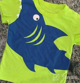 img 6 attached to JUNOAI Boys' Dinosaur Crewneck 🦕 T-Shirts - Top Quality Clothing for Toddlers