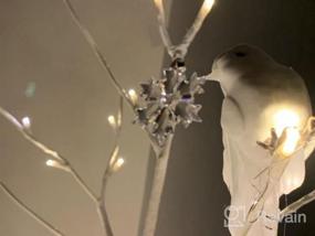 img 5 attached to Add A Touch Of Elegance To Your Wedding With White Foam Bird Pigeon Ornaments - 4Pcs With Wire Feet For DIY Crafts And Party Accessories (12Cm)