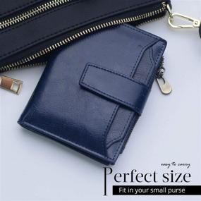 img 3 attached to Womens Blocking Leather Compact Bifold Women's Handbags & Wallets : Wallets