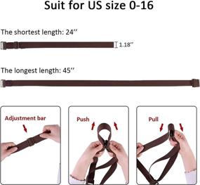 img 2 attached to Adjustable Stretch Buckle Elastic Invisible Women's Accessories : Belts