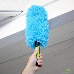 img 2 attached to 🪠 Flexible Microfiber Feather Duster Attachment - 17-inch Brush Head with Hand-Grip - Lightweight, Dust Attracting - Twists onto Standard Acme Threaded Pole (No Pole included)