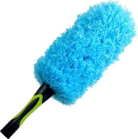 img 4 attached to 🪠 Flexible Microfiber Feather Duster Attachment - 17-inch Brush Head with Hand-Grip - Lightweight, Dust Attracting - Twists onto Standard Acme Threaded Pole (No Pole included)