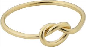 img 2 attached to Kooljewelry 14K Gold Love Knot Ring (Yellow Gold, White Gold Or Rose Gold)