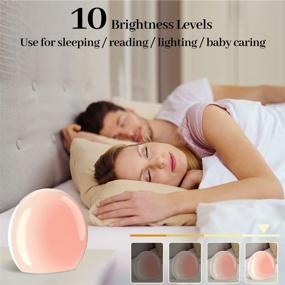 img 1 attached to 🔊 White Noise Sound Machine with 30 Soothing Sounds, 12 Colors Night Light, 10 Brightness Levels - Ideal for Meditation, Baby, Kids, and Adults - 32-Level Volume Control, 4 Timers, Memory Function (White)