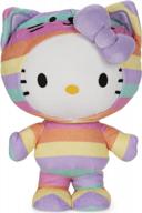 gund sanrio hello kitty rainbow outfit plush stuffed animal, 9.5 logo