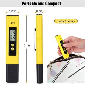 img 2 attached to High Accuracy Digital Water Tester Pen – pH Meter with 0-14 pH Measurement Range for Drinking Water, Plants, and Swimming Pools - Yellow