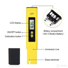 img 3 attached to High Accuracy Digital Water Tester Pen – pH Meter with 0-14 pH Measurement Range for Drinking Water, Plants, and Swimming Pools - Yellow