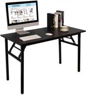 47-inch folding computer desk: bifma-certified office workstation with no assembly required, laptop table, and black finish by sogesfurniture (bhus-ac5cb-120) logo