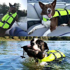 img 2 attached to NAMSAN Inflatable Dog Life Vest – Reflective Pet Lifesaver Jacket with Rescue Handle, Ideal for Small, Medium & Large Dogs – Safety Dog Life Jacket for Swimsuits