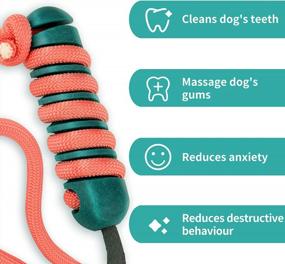 img 3 attached to NWK 3 в 1 плавучий буксир для жевания, интерактивные игрушки для прорезывания зубов для собак, для средних и крупных пород