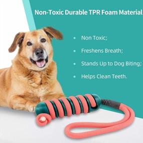 img 2 attached to NWK 3 In 1 Floatable Chew Fetch Tug Interactive Teething Dog Rope Toys, For Medium Large Breed