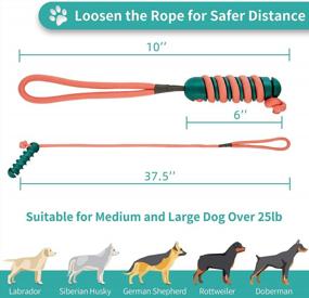img 1 attached to NWK 3 In 1 Floatable Chew Fetch Tug Interactive Teething Dog Rope Toys, For Medium Large Breed