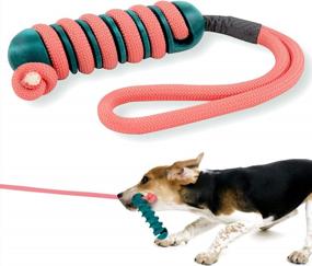 img 4 attached to NWK 3 In 1 Floatable Chew Fetch Tug Interactive Teething Dog Rope Toys, For Medium Large Breed