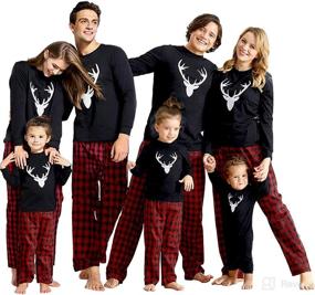 img 4 attached to IFFEI Matching Pajamas Christmas Loungewear Apparel & Accessories Baby Boys , Clothing