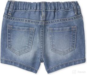 img 2 attached to 🩳 Baby and Toddler Girls Denim Shortie Shorts from The Children's Place