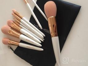 img 6 attached to Elevate Your Beauty Routine With EIGSHOW'S Premium Synthetic Makeup Brush Set - 10Pcs Vegan Brushes For Flawless Application Of Foundation, Powder, Lipstick, Blush, Contour And Eyeshadow In Magenta