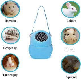 img 2 attached to 🐹 Portable Hamsters Carrier Bag: Breathable Travel Backpack for Small Pets – Hedgehog, Hamsters, Sugar Glider, Chinchilla, Guinea Pig, Squirrel