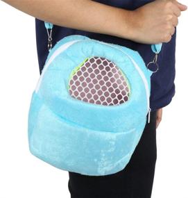 img 3 attached to 🐹 Portable Hamsters Carrier Bag: Breathable Travel Backpack for Small Pets – Hedgehog, Hamsters, Sugar Glider, Chinchilla, Guinea Pig, Squirrel